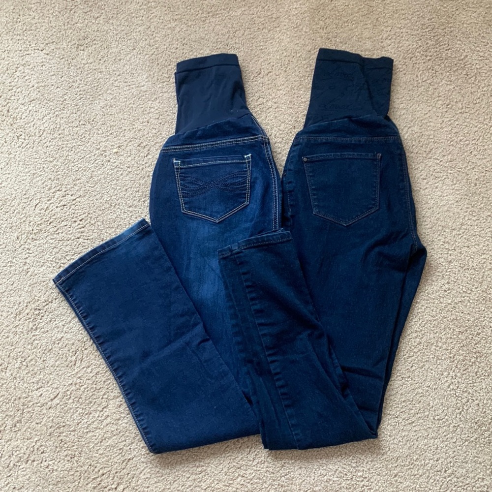 2 pairs Small maternity jeans